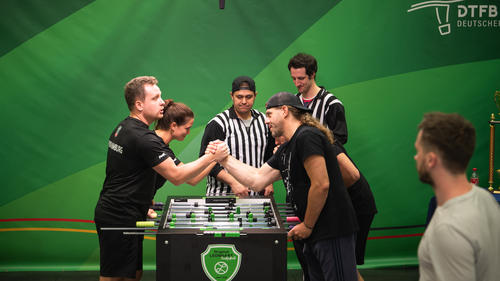 Im Tischfußball geht es am Wochenende zur Sache