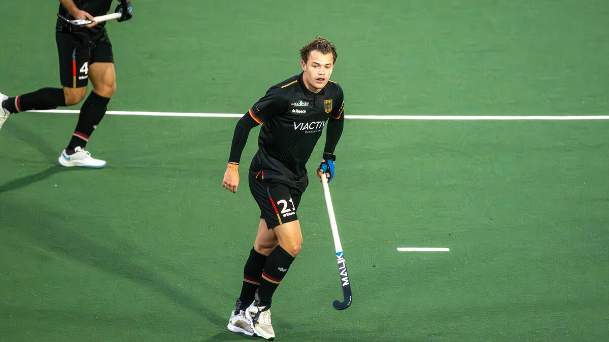 Michel Struthoff traf zum 3:1 für die deutschen Hockey-Männer gegen Indien