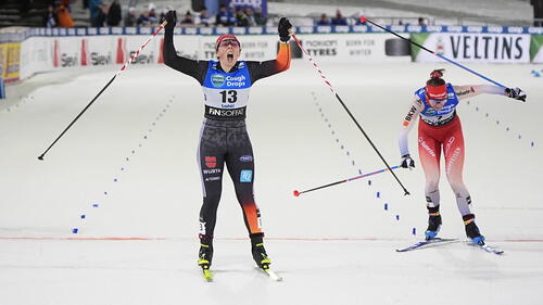 Coletta Rydzek sorgte in Lahti für eine Sensation